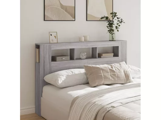 Kauf Unique LED-Kopfteil Grau Sonoma 160x18,5x103,5 cm Holzwerkstoff Rabatte dieses Monats