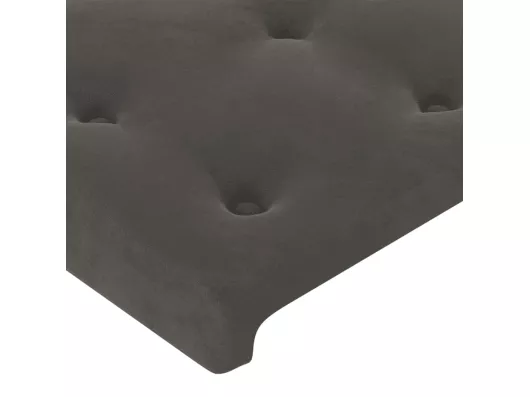Kauf Unique Kopfteil mit Ohren Dunkelgrau 163x16x118/128 cm Samt Online