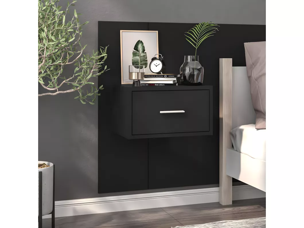 Kauf Unique Wand-Nachttisch Schwarz Outlet