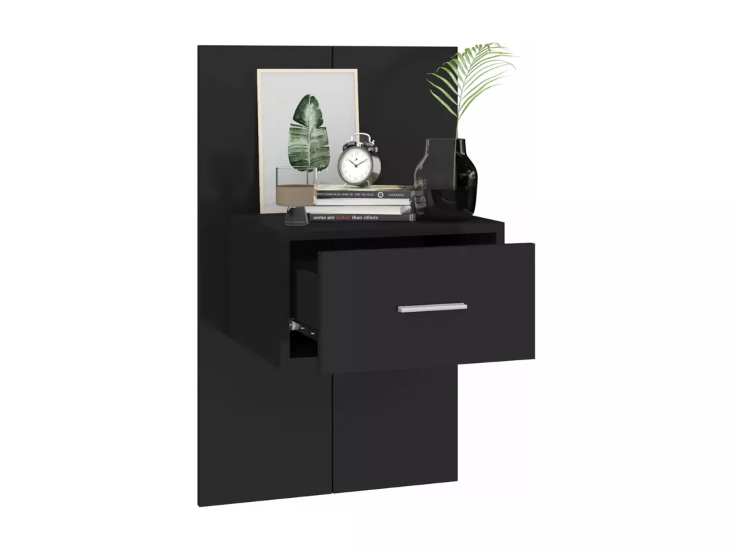 Kauf Unique Wand-Nachttisch Schwarz Outlet
