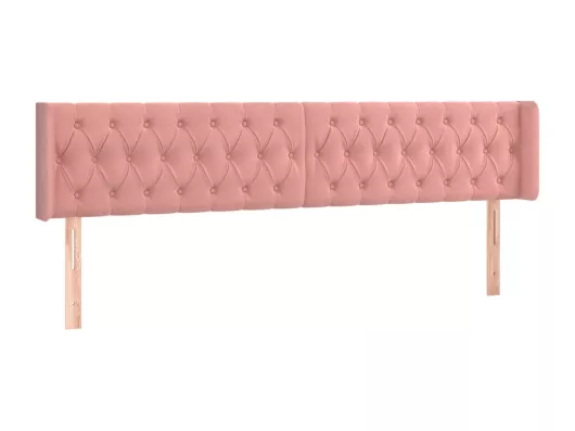 Kauf Unique LED Kopfteil Rosa 183x16x78/88 cm Samt Angebote