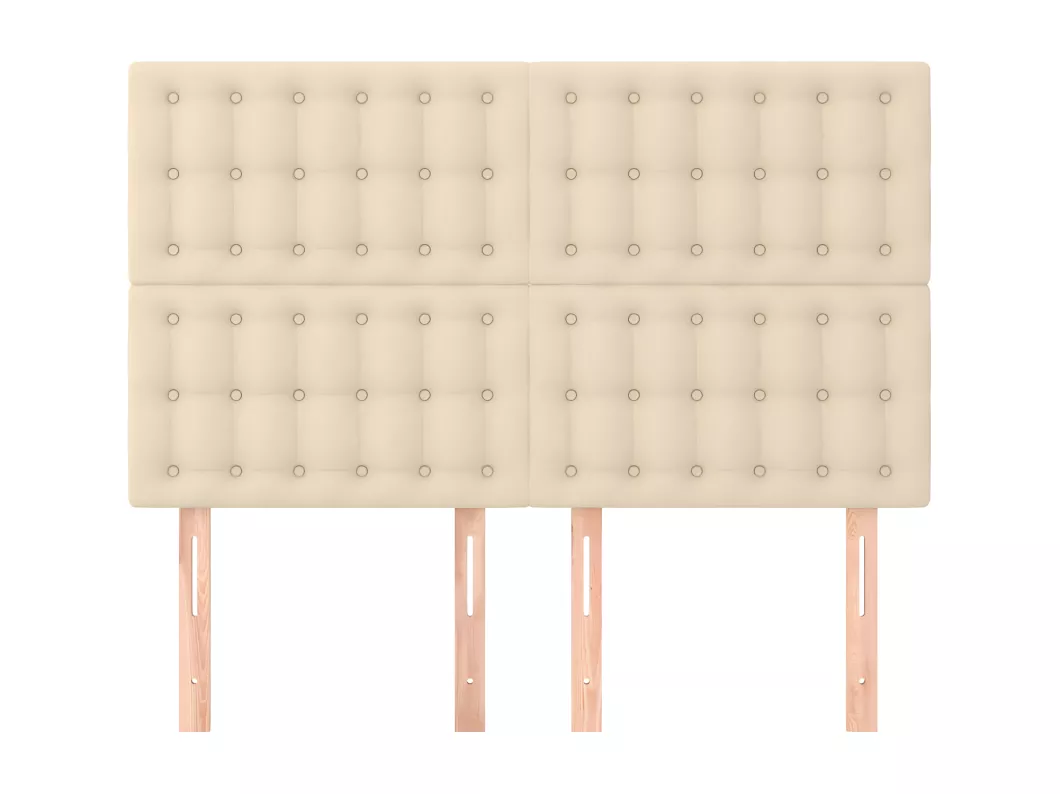 Kauf Unique Kopfteile 4 Stk. Creme 72x5x78/88 cm Stoff Hotsell