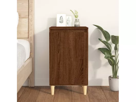 Kauf Unique Nachttisch Braun Eichen-Optik 40x35x70 cm Holzwerkstoff Kostenloser Versand