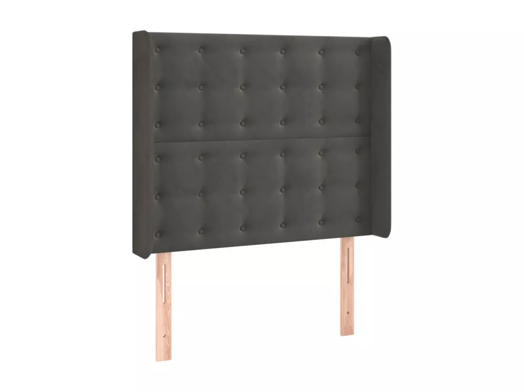 Kauf Unique LED Kopfteil Dunkelgrau 93x16x118/128 cm Samt Fabrik Onlineshop