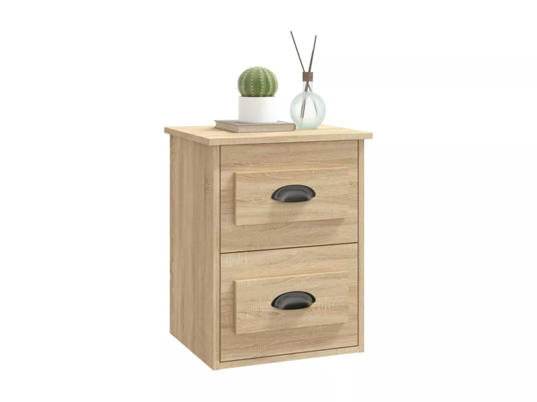 Kauf Unique Wand-Nachttische 2 Stk. Sonoma-Eiche 41,5x36x53 cm Sonderangebot
