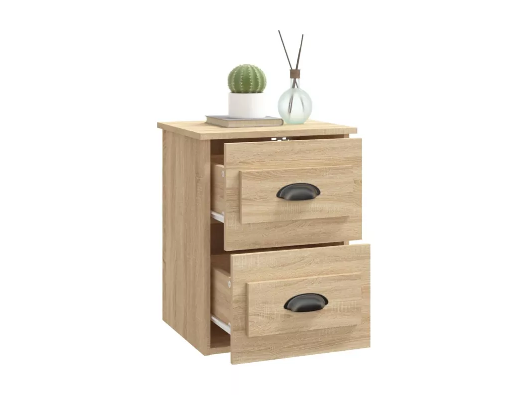 Kauf Unique Wand-Nachttische 2 Stk. Sonoma-Eiche 41,5x36x53 cm Sonderangebot