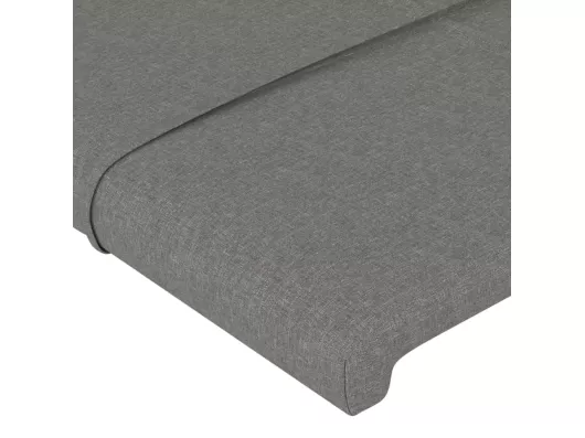 Kauf Unique LED Kopfteil Dunkelgrau 180x5x118/128 cm Stoff Günstig kaufen