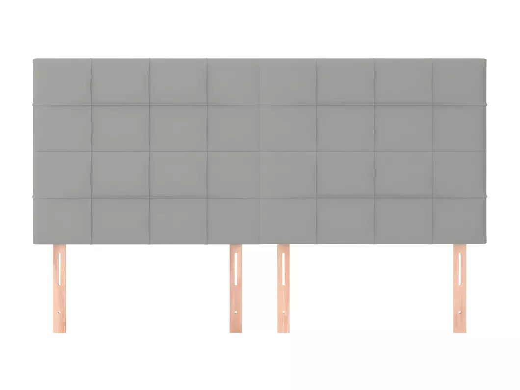 Kauf Unique Kopfteile 4 Stk. Hellgrau 80x5x78/88 cm Stoff Begrenztes Angebot