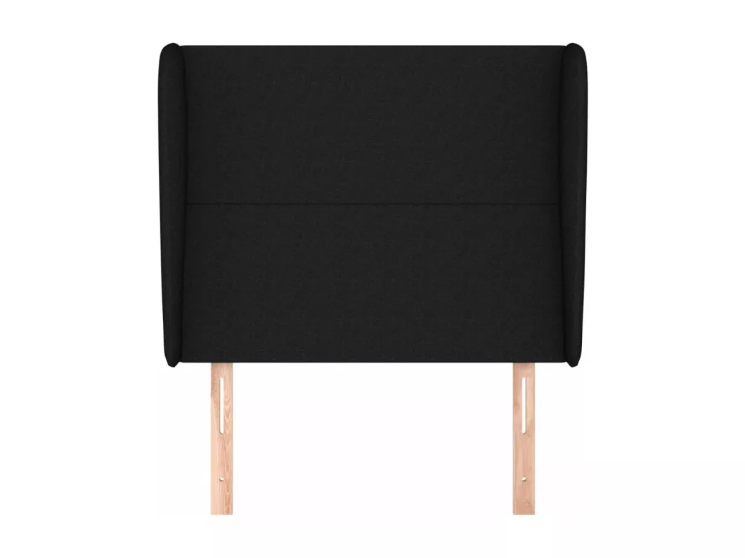 Kauf Unique Kopfteil mit Ohren Schwarz 103x23x118/128 cm Stoff Online Shopping