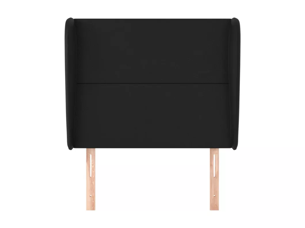 Kauf Unique Kopfteil mit Ohren Schwarz 103x23x118/128 cm Kunstleder Valentinstagsangebot