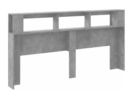 Kauf Unique LED-Kopfteil Betongrau 200x18,5x103,5 cm Holzwerkstoff Lagerräumung