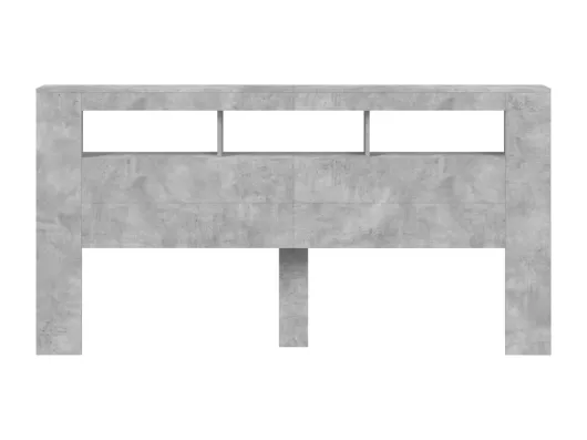 Kauf Unique LED-Kopfteil Betongrau 200x18,5x103,5 cm Holzwerkstoff Lagerräumung