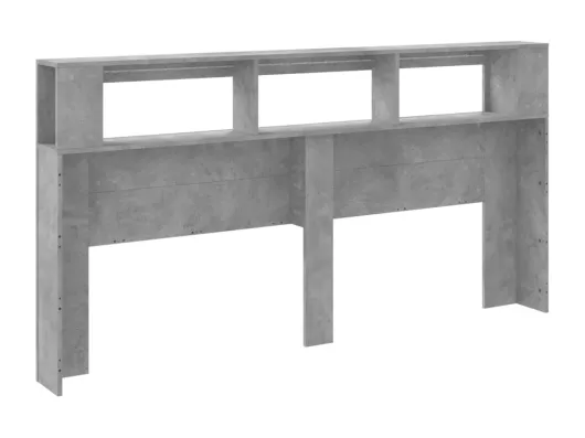 Kauf Unique LED-Kopfteil Betongrau 200x18,5x103,5 cm Holzwerkstoff Lagerräumung