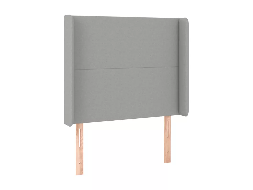 Kauf Unique LED Kopfteil Hellgrau 93x16x118/128 cm Stoff Heißer Verkauf