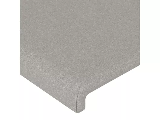 Kauf Unique LED Kopfteil Hellgrau 93x16x118/128 cm Stoff Heißer Verkauf