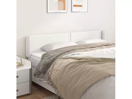 Kauf Unique Kopfteil mit Ohren Weiß 203x16x78/88 cm Kunstleder Neueste Mode