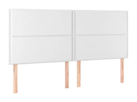 Kauf Unique LED Kopfteil Weiß 160x5x118/128 cm Kunstleder Online Outlet