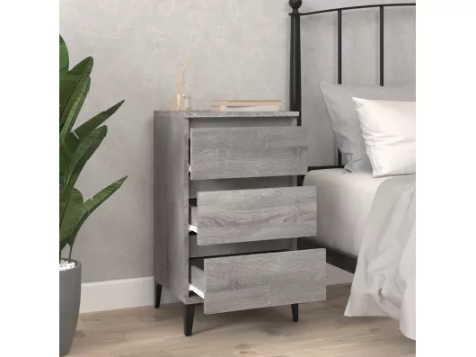 Kauf Unique Nachttisch Grau Sonoma 40x35x70 cm Holzwerkstoff Exklusive Angebote