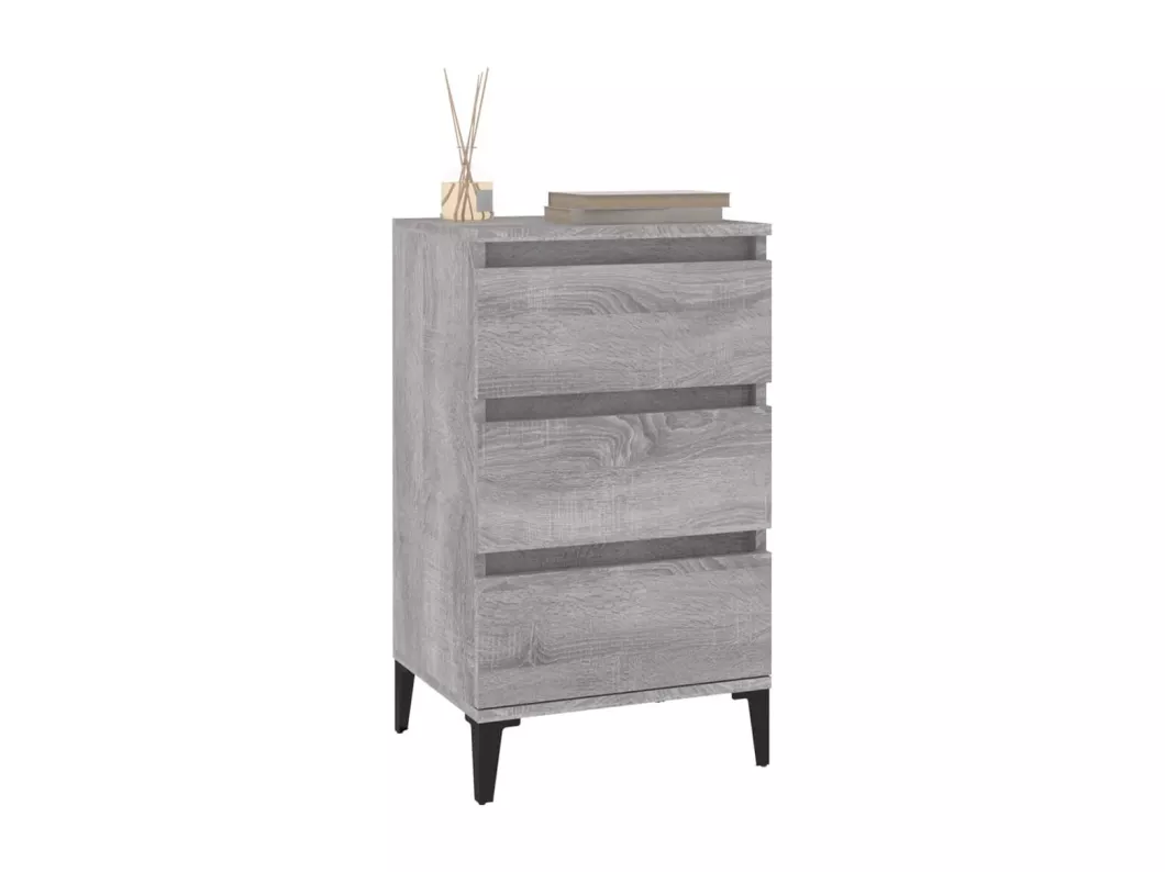 Kauf Unique Nachttisch Grau Sonoma 40x35x70 cm Holzwerkstoff Exklusive Angebote
