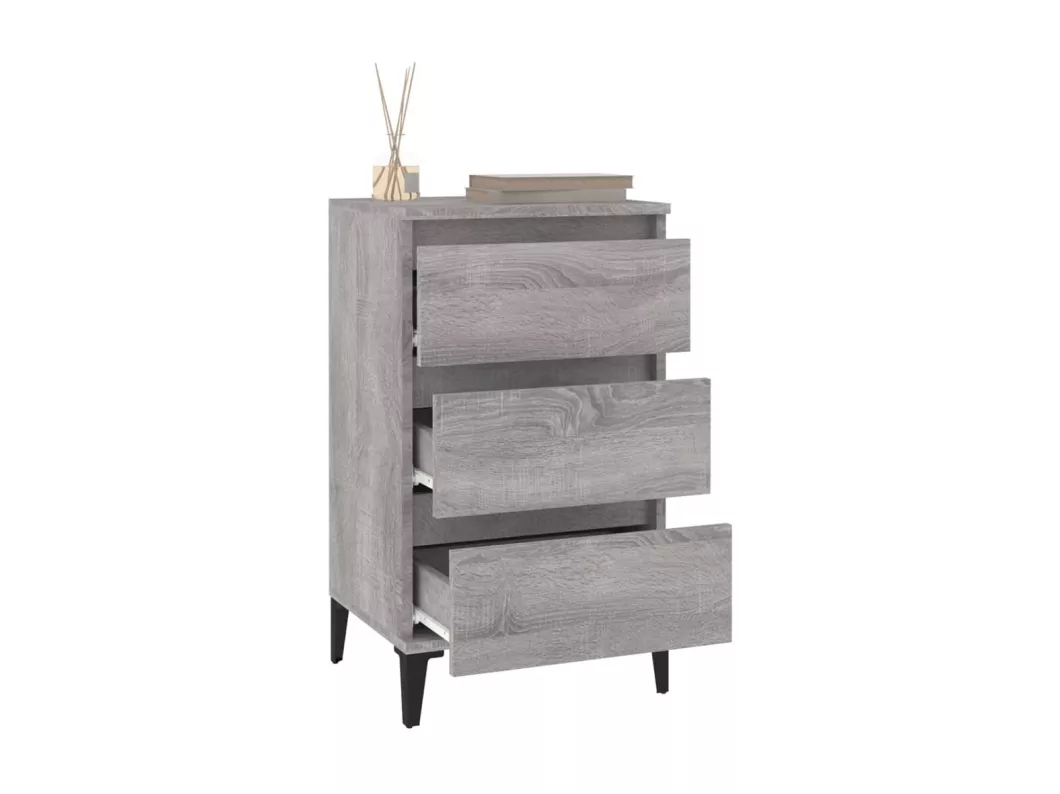 Kauf Unique Nachttisch Grau Sonoma 40x35x70 cm Holzwerkstoff Exklusive Angebote