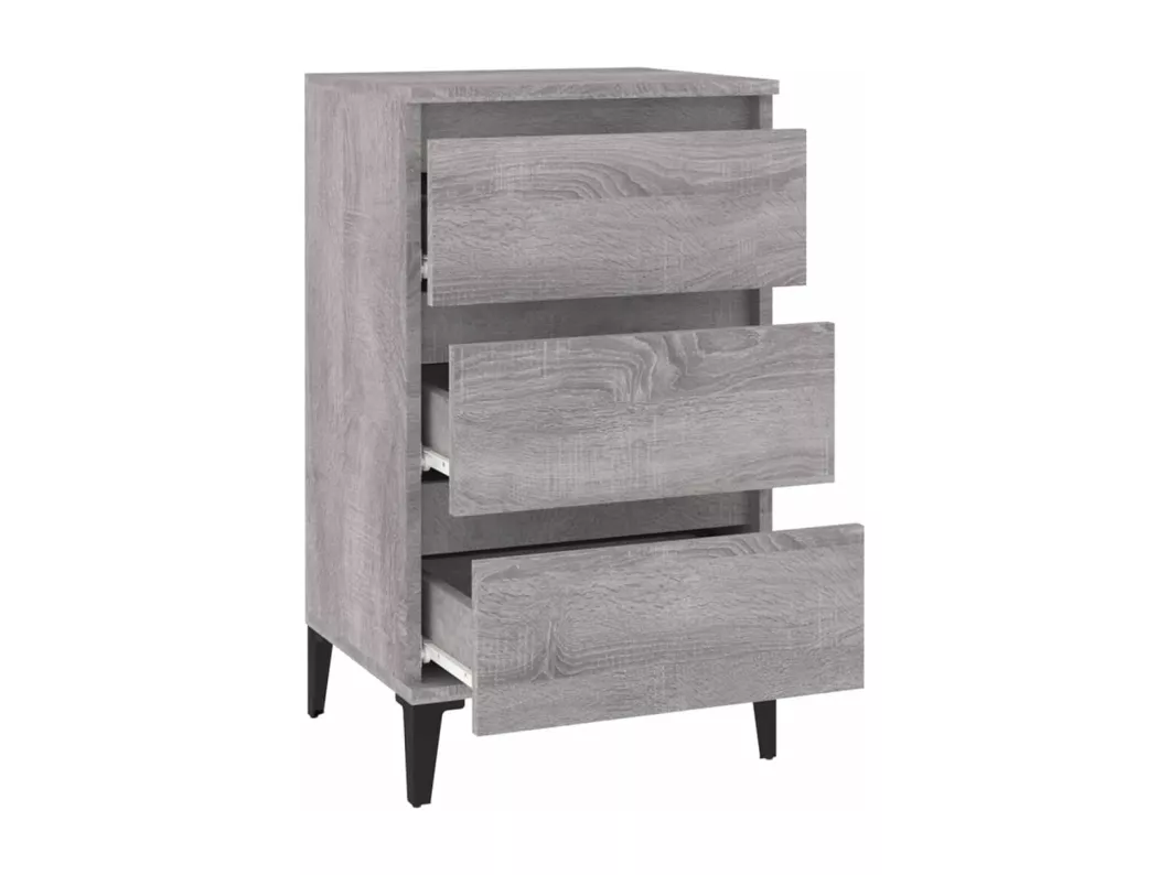 Kauf Unique Nachttisch Grau Sonoma 40x35x70 cm Holzwerkstoff Exklusive Angebote
