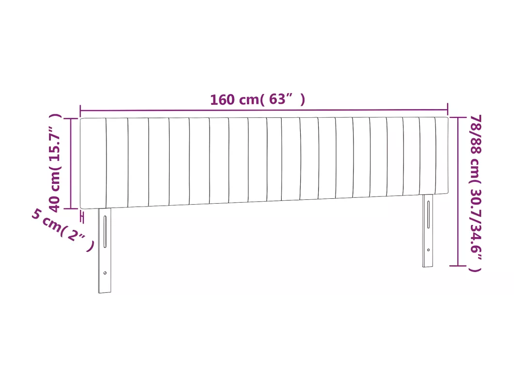 Kauf Unique LED Kopfteil Dunkelgrau 160x5x78/88 cm Stoff Große Rabatte