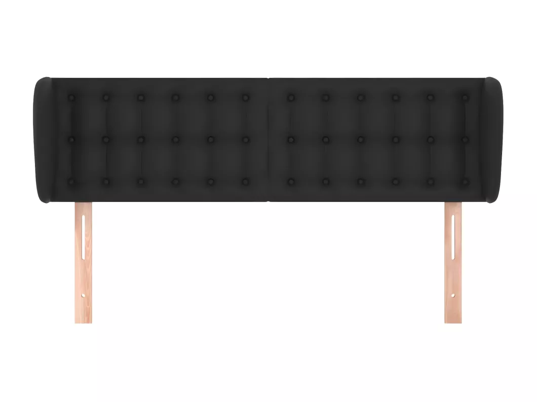 Kauf Unique Kopfteil mit Ohren Schwarz 147x23x78/88 cm Kunstleder Neuheiten