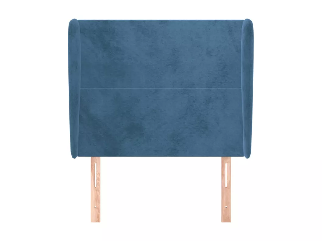 Kauf Unique Kopfteil mit Ohren Dunkelblau 83x23x118/128 cm Samt Saisonale Angebote