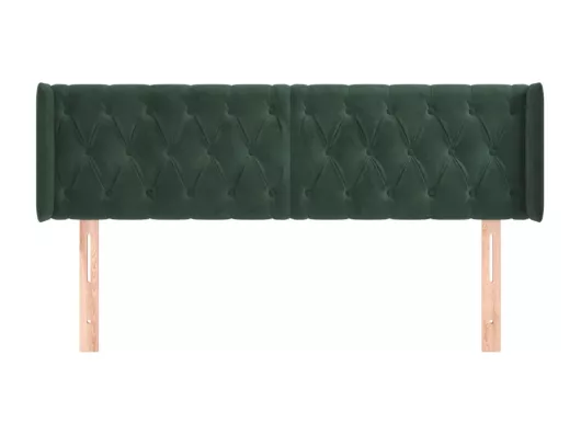Kauf Unique Kopfteil mit Ohren Dunkelgrün 147x16x78/88 cm Samt Kauf eins, bekomm eins gratis
