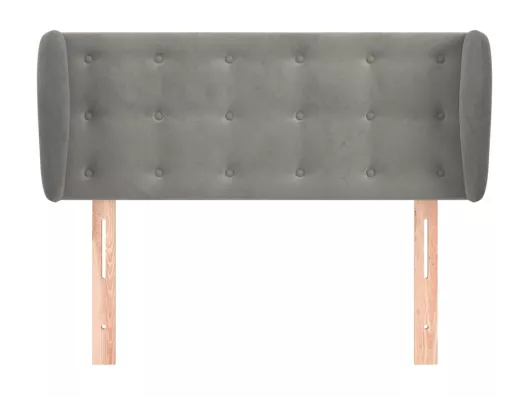 Kauf Unique Kopfteil mit Ohren Hellgrau 93x23x78/88 cm Samt Tägliche Deals