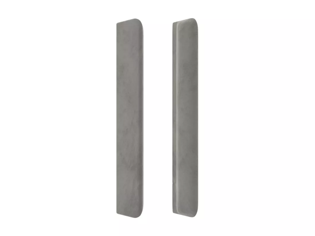 Kauf Unique LED Kopfteil Hellgrau 83x16x118/128 cm Samt Sonderangebote