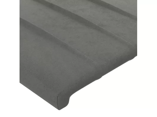 Kauf Unique LED Kopfteil Hellgrau 83x16x118/128 cm Samt Sonderangebote