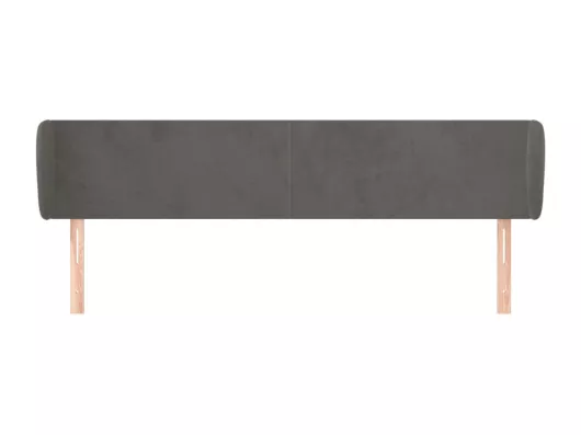 Kauf Unique Kopfteil mit Ohren Dunkelgrau 163x23x78/88 cm Samt Riesige Ersparnisse