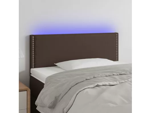 Kauf Unique LED Kopfteil Braun 100x5x78/88 cm Kunstleder