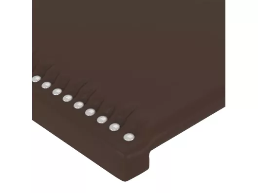 Kauf Unique LED Kopfteil Braun 100x5x78/88 cm Kunstleder VIP-Rabatte