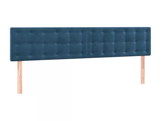Kauf Unique LED Kopfteil Dunkelblau 200x5x78/88 cm Samt Tiefpreis