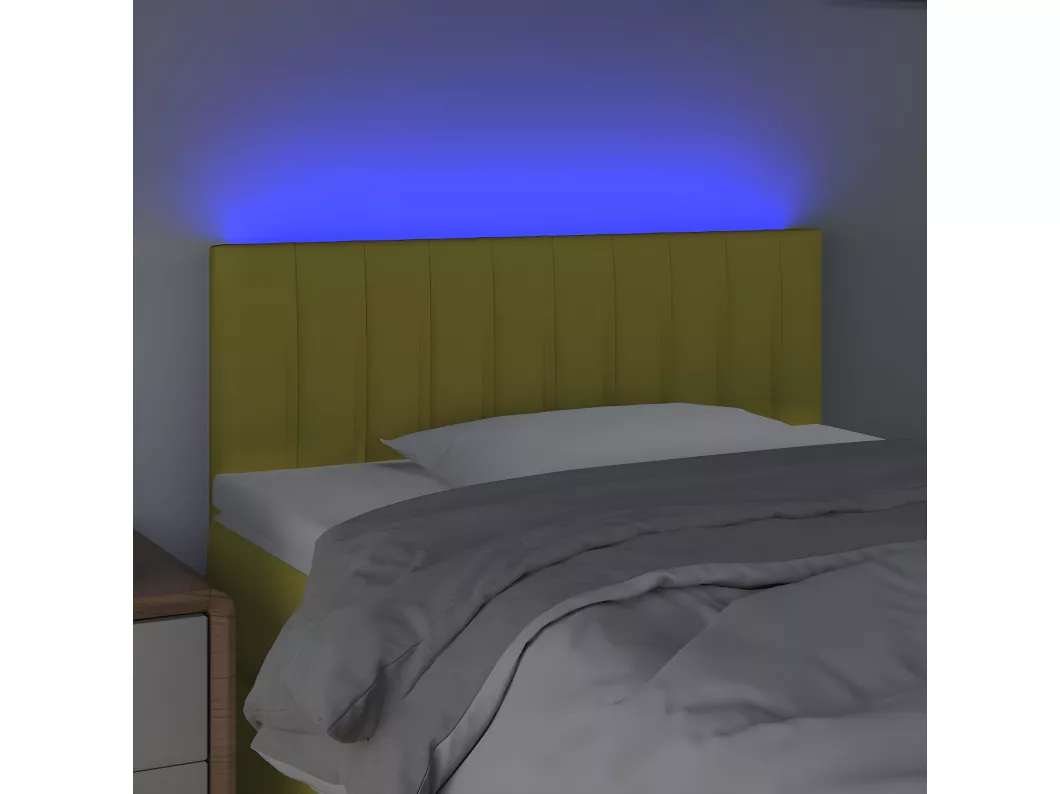 Kauf Unique LED Kopfteil Grün 90x5x78/88 cm Stoff Neueste Stile