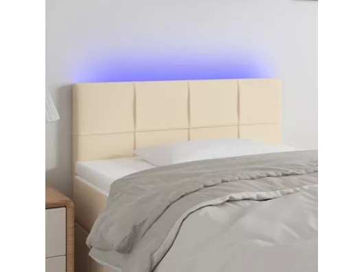 Kauf Unique LED Kopfteil Creme 90x5x78/88 cm Stoff Letzte 2 Tage
