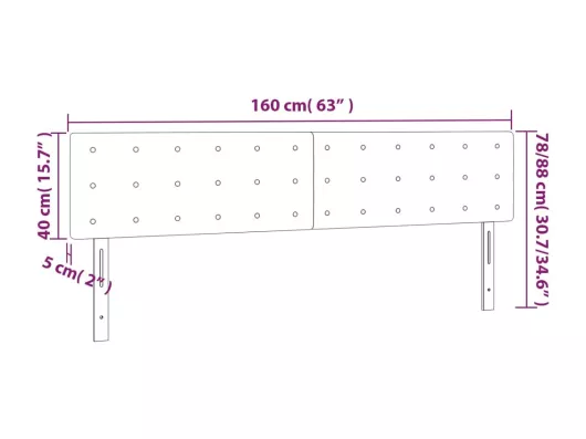 Kauf Unique LED Kopfteil Weiß 160x5x78/88 cm Kunstleder Letzter Tag