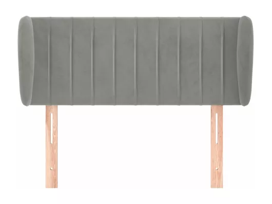 Kauf Unique Kopfteil mit Ohren Hellgrau 103x23x78/88 cm Samt Bis zu 60% Rabatt