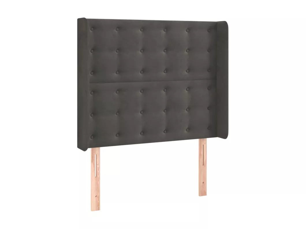 Kauf Unique LED Kopfteil Dunkelgrau 83x16x118/128 cm Samt Vierteljährliche Förderung