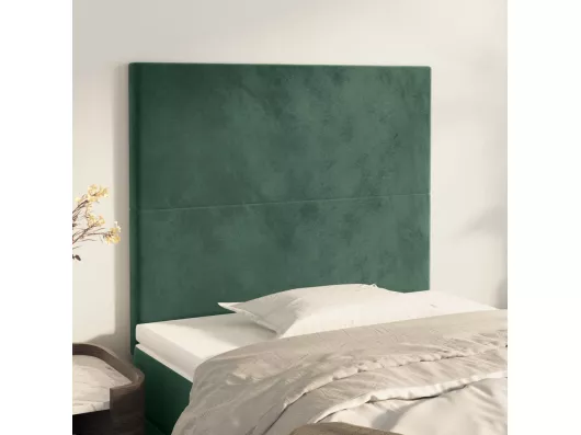 Kauf Unique Kopfteile 2 Stk. Dunkelgrün 80x5x78/88 cm Samt Bis zu 55% Rabatt
