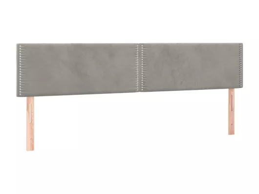 Kauf Unique LED Kopfteil Hellgrau 180x5x78/88 cm Samt Riesige Rabatte