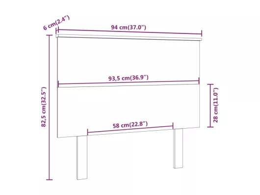 Kauf Unique Kopfteil Weiß 94x6x82,5 cm Massivholz Kiefer Clearance-Verkauf