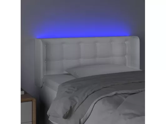 Kauf Unique LED Kopfteil Weiß 103x16x78/88 cm Kunstleder Online
