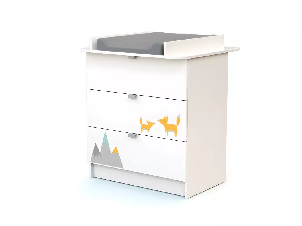 Kauf Unique Wickelkommode 3 Schubladen Holz Weiß
