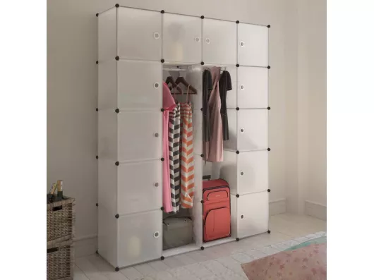 Kauf Unique Modularer Schrank mit 14 Fächern Weiß 37x146x180,5 cm