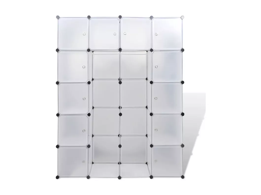 Kauf Unique Modularer Schrank mit 14 Fächern Weiß 37x146x180,5 cm Günstiger Verkauf