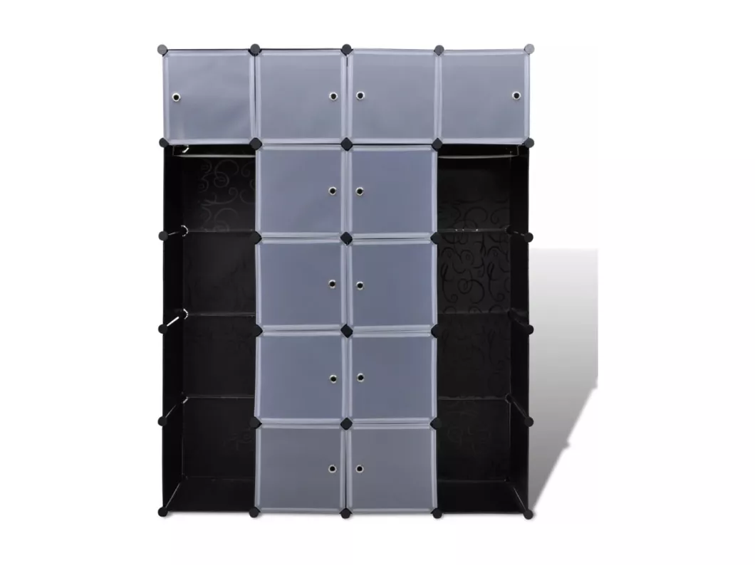 Kauf Unique Modularer Schrank mit 14 Fächern schwarz/weiß 37x146x180,5cm Meist gekauft