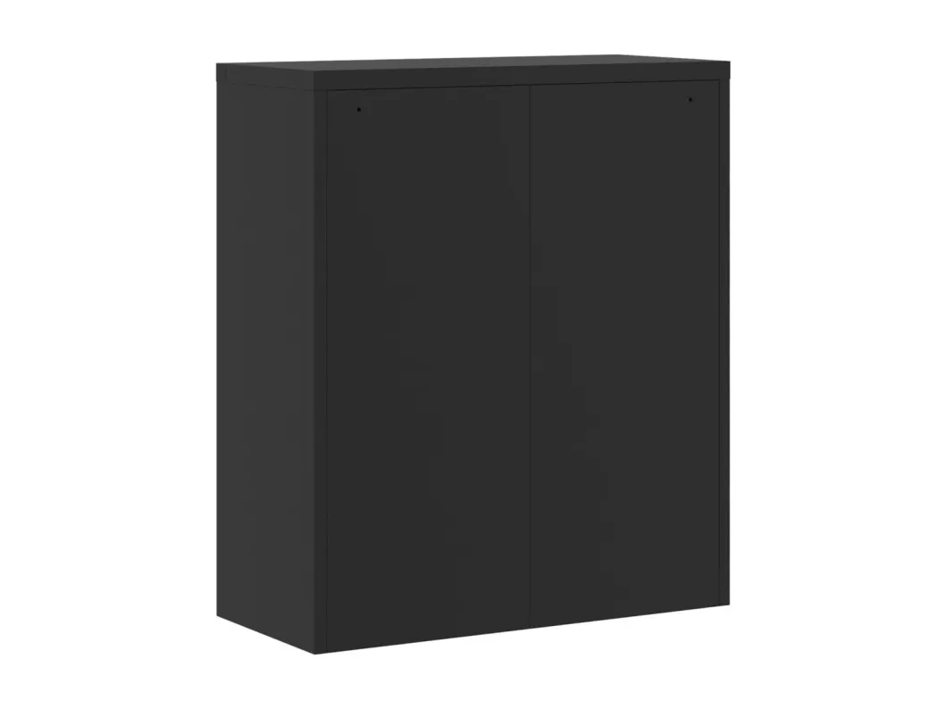 Kauf Unique Aktenschrank Schwarz 90x40x105 cm Stahl Kostenloser Versand